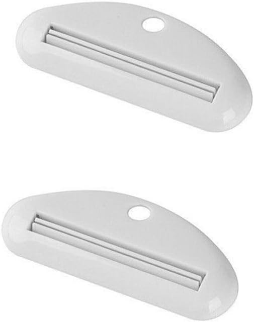 Multi Functional Manual Toothpaste Dispenser, Plastic Toothpaste Squeezer, Facial Cleanser Dispenser Toothpaste Tube Clamp(White)