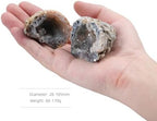SUNYIK Natural Agate Druzy Geode Cluster Irregular Collectible Mineral Stone Specimen for Decor Figurine Feng Shui(0.1-0.3lb)