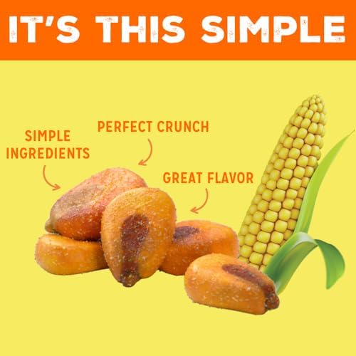 LOVE CORN Cheddar | Delicious Crunchy Corn Snacks | .07oz x 20 Gluten Free, Vegan Bags | Convenient for Lunch Boxes, Commuting & Office Snacks