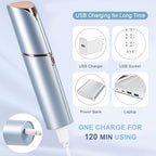 Facial Hair Removal for Women, Electric Painless Facial Hair Remover for Face, Lip, Chin with USB Rechargeable, Blue