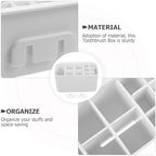 Healifty Toothbrush Holders for Bathroom - Electric Toothbrush Holder Wall Mounted with 6 Toothbrush Slots, 4 Electric Toothbrush Slots & 1 Toothpaste Slots - Large Capacity Bathroom Organizer