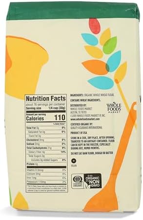 365 by Whole Foods Market, Organic 100% Whole Wheat Flour, 80 Ounce