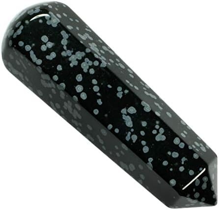 Snowflake Obsidian Crystal Massage Wand ~70mm