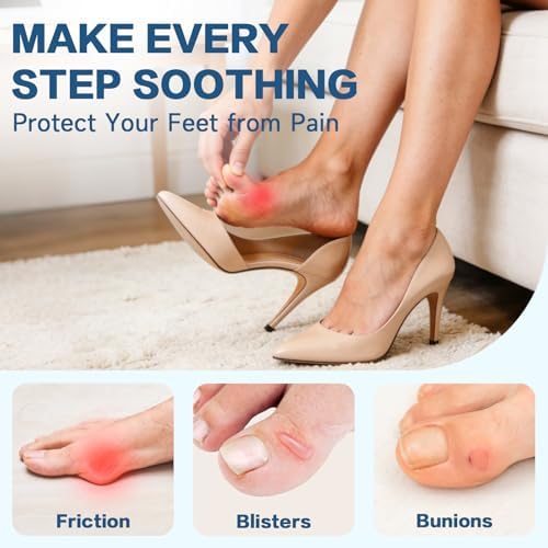 TEAWOO 2Pcs Bunion Relief Sleeves, Big Toe Bunion Corrector for Women & Men, Gel Bunion Pads & Straightener for Hallux Valgus Support & Bunion Pain Relief (1 Pair, Black)