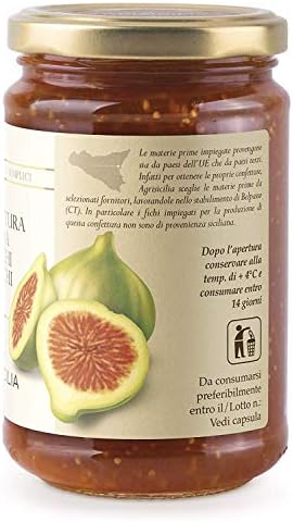 Agrisicilia Sicilian Jam and Marmalade 12.7oz Made in Italy (White Fig, 2 Pack)
