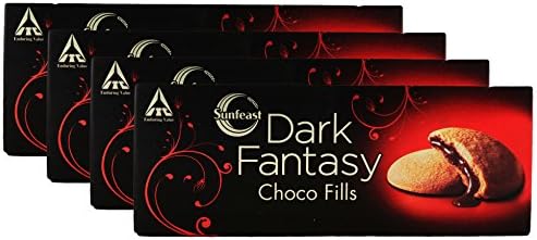 Sunfeast Dark Fantasy Choco Fills, 75 grams (Pack of 4)