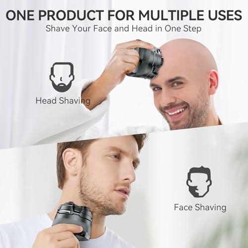 Head Shavers for Bald Men - kensen 6D Cordless Bald Head Shavers for Men, Christmas Gift Body Shaver for Mens for Bald Heads & Face IPX6 Waterproof Wet/Dry Use LED Display Balding Clippers Heads Razor