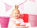 Sadnyy 6 Pack Pastel Pink Small Metal Galvanized Bucket with Handle 5" Pink Mini Easter Metal Buckets and Pails Spring Party Candy Container Table Centerpiece for Flower Planting Vase