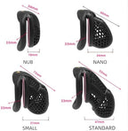 Men's Embedded Honeycomb Protective Cage, Ventilated and Breathable, Black and Pink, 4 Sizes-USZA033 (Pink, Nub)