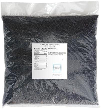 Black Beluga Lentils, 2.5 Pound Bulk Bag