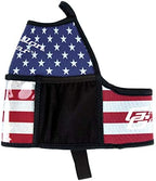 1 Gallon Large Water Bottle with Cover - BPA Free Plastic, Reusable Water Jug and Neoprene Cooling & Insulated Carrier with Storage Pockets (Black w/American Flag Cover)
