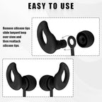 Anti-Lost Earplug Lanyard, 2PCS Silicone Earphones Anti-Lost Straps, Soft Tug-Resistant Sports Earplug Lanyard, Flexible Wire Cable Connector, Silicone Lanyard with Most Earplugs with Removable Tips
