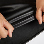 Men Soft Leather Boxer, Sexy Short Pants Bulge Pouch, Shiny Matte, Plus Size, Black