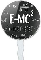 E=MC 2 Energy Mass Equation Albert Einstein Theory of Special Relativity Math Cupcake Picks Toppers Decoration Set of 6