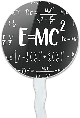 E=MC 2 Energy Mass Equation Albert Einstein Theory of Special Relativity Math Cupcake Picks Toppers Decoration Set of 6