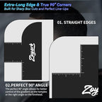Barber Enhancement Card – Hairline Stencil with Right Angle & Long Straight Edges – Haircut Template with Extra Guide Lines – Reusable Tool for Line-Ups, Fades & Edge-Ups (Black)