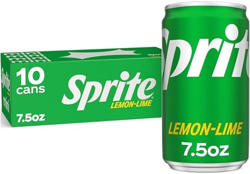 Sprite Lemon Lime Soda Soft Drinks, 7.5 fl oz, 10 Pack,Cans