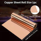 Thin Copper Sheet Roll 99.99% Pure Copper Foil for Crafts Bendable Soft Copper Sheet 0.001x3.94x78.74 Inches Flashing Strip Metal Plate 0.03x100x2000mm