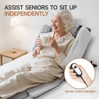 Adjustable Power Lifting Bed Backrest with Remote Control, 2-80° Adjustable Angle Helps Elderly Sit Up Easily, Comfortable Support for Eating and Resting, 300lb Capacity HAPL-01