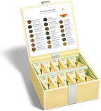 Tea Forte Organic Assorted Variety Tea Sampler, Tea Tasting Tea Chest Gift Box with 40 Handcrafted Pyramid Tea Infuser Bags, Black Tea, Herbal Tea, Oolong Tea, Green Tea, White Tea