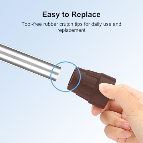 supregear Cane Tips 1 inch, Heavy Duty 1 Inch Walking Cane Tips Replacement of Rubber Tips 25mm/1", 2-Pack