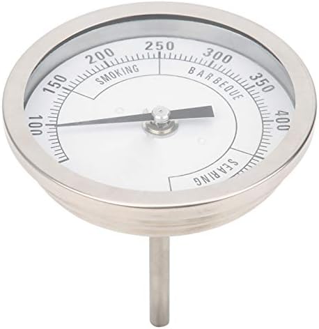 3in Adjustable NPT 1/2in Stainless Steel Pointer Thermometer for Barbecue Grill Oven 50-550℉ Smoker Temp Gauge Grill Thermometer Gauge Heat Indicator