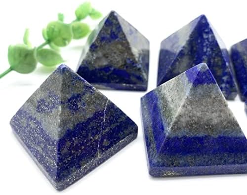 Crystal Healing Meditation Decoration Natural Blue Lapis Lazuli Stone Quartz Crystal Pyramid Reiki Energy Tower Home Ornaments Healing Decoration Stones Home Decor Beautiful Gifts