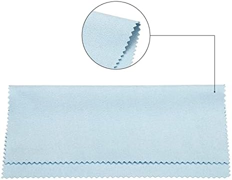 PATIKIL Eyeglass Microfiber Cleaning Cloth 6"x6", 12 Pack Glasses Cleaning Cloth Soft Suede Wipe Screen Cloth for Camera Lens Eyeglasses Screens in Individual Vinyl Pouch, Blue