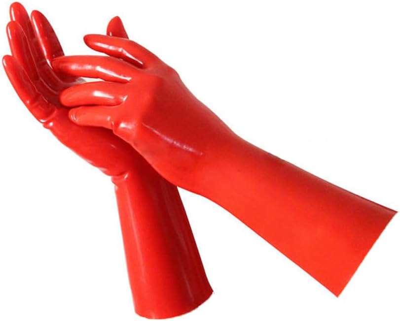 Rubber Secrets Short Latex Mixed Toes Wrist Gloves