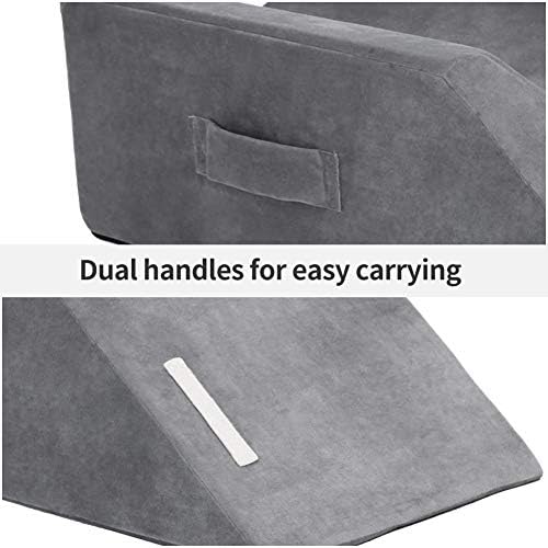 LightEase Memory Foam Leg Support and Elevation Pillow w/Dual Handles for Surgery, Injury, or Rest