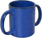 HealthGoodsIn Dual Handle Mug (Double Grip Mug) to Aid Tremors, 11.83 US Fl. Oz. (350 Ml) (Elegant Blue)