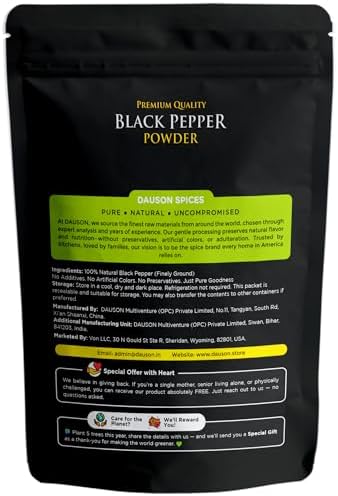 100% Pure Black Pepper Powder 0.88 Oz