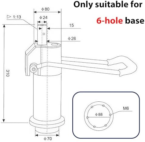 Barber Chair Replacement Hydraulic Pump - for Bar Beauty Salon Barber Hairdressing Adjustable Height，Weight Capacity 440 Lbs/200kg，Replacement Part for Most Standard Styling Chairs，Easy to Use