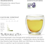 The Republic of Tea - Black Raspberry Green Tea, 50 Tea Bags, Tin | Flavored Berry Tea | Caffeinated