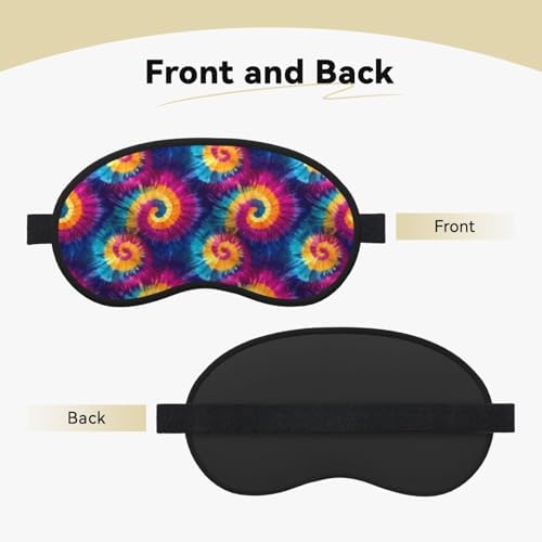 Colorful Tie Dye (2) Print Blackout Sleep Mask, Elastic Eye Cover for Rest and Travel