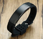 VNOX Medical Alert Bracelets for Men & Women Kids with Free Engraving Adjustable Stainless Steel Mesh Emergency Medical ID Bracelets Wristband