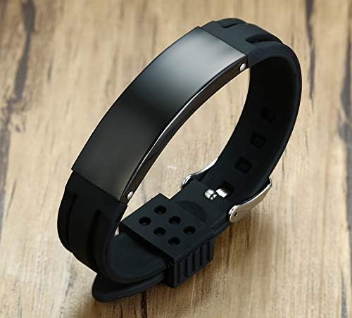 VNOX Medical Alert Bracelets for Men & Women Kids with Free Engraving Adjustable Stainless Steel Mesh Emergency Medical ID Bracelets Wristband