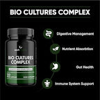 Probiotics & Prebiotics | 435 Billion CFU | Bio Cultures Complex | 120 Vegetarian Capsules for Women & Men - Lactobacillus Acidophilus, Bifidobacterium, Rhamnosus & Reuteri - Advanced Multi-Strain
