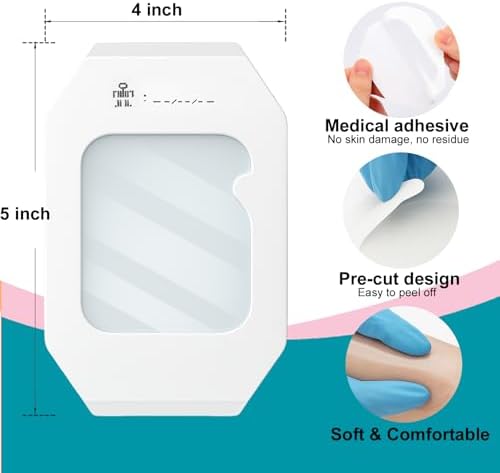 32 Pack – 4"x4.75" Waterproof Bandages, Transparent Film Dressing for Wound Care, Tattoo Aftercare, Waterproof Bandaid for Swimming, Tattoo Cover Up Patch or Tape, Large Breathable Dressing