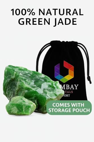 Green Jade Raw Crystals – Large 1.25-2.0” Natural Healing Stones for Luck, Prosperity, Meditation, Chakra, Reiki, Crystal Grid, Energy Work, Wire Wrapping & Spiritual Home Decor