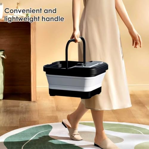 Collapsible Foot Spa And Massager with Heater And Temperature Control, Foot Bath Bowl with Bubbles, Six Massage Rollers, Vibration And Red Light, Foot Soak. Winter Must-Have Foot Spa Massager
