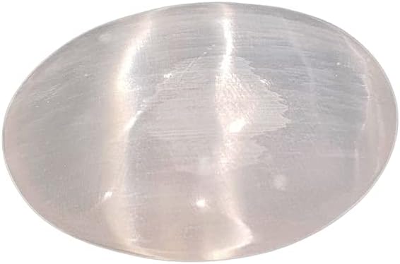 VIE Naturals Palm Stone, Oval, Selenite, 8cm