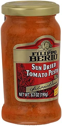 Filippo Berio Pesto, Sun Dried Tomato, 6.7 Ounce Glass Jar