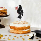 Glitter Congrats Girls Cake Topper, You Did It/Mastered That, 2026 Senior High School College Graduation Party Decor