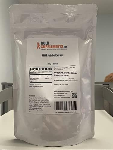 BulkSupplements.com Wild Jujube Extract Powder - Sourced from Jujube Fruit, Herbal Supplement - Gluten Free, 1g per Serving, 250g (8.8 oz) (Pack of 1)