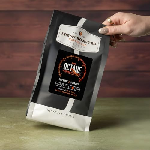 Fresh Roasted Coffee, Octane, 2 lb (32 oz), Dark Roast, Kosher, Whole Bean