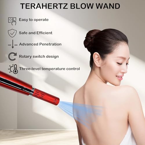11.0 Pro Terahertz (THZ) Energy Blow Wand | Electric Massage Device | Quantum Wellness Tool | Body & Water Revitalizer | High-Frequency Warm Air Wand | U.S. Plug