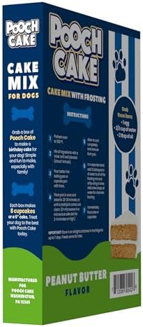 Pooch Cake Dog Birthday Cake Mix, Peanut Butter Flavor