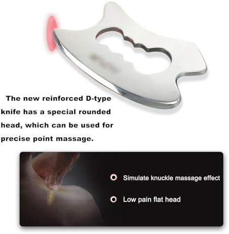 NICHOY 5 Pieces Stainless Steel Gua Sha Scraping Massage Tool Set,Muscle Scraper Tool Set,Mobilization Physical Therapy Tool for Back,Leg, Arm,Neck(5pcs)