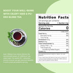 EAST NATURHUS Natural Celery Seed Pu-erh Tea for Joint Health, Digestive Support, Antioxidant Tea Blend, Traditional Chinese Wellness, 30 Servings